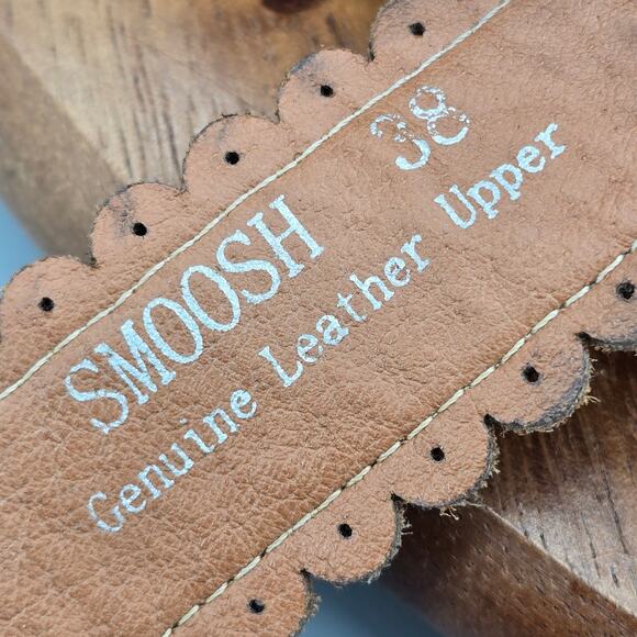 L'artiste Spring Step Shoes Womens 7.5 Tan Leather Mary Jane Perforated Mules - Picture 8 of 8